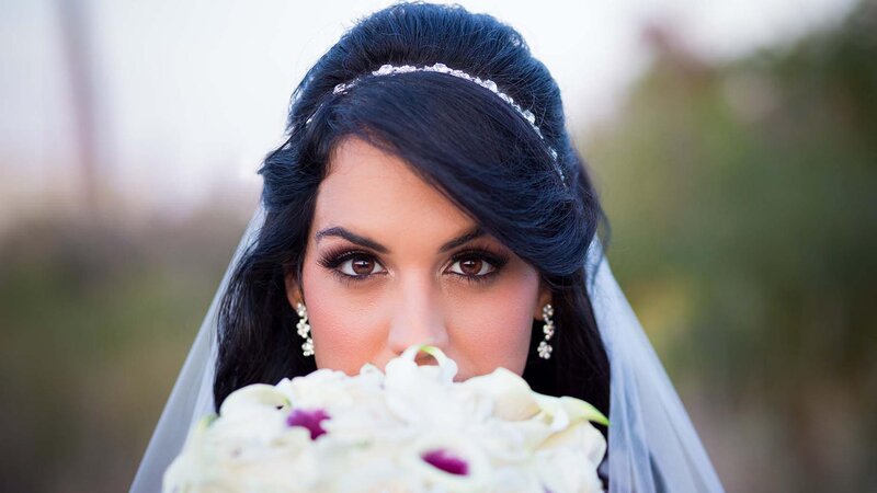 Bride with flowers