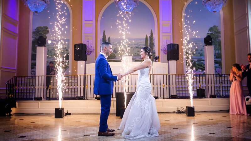 Bride & Groom on dance floor.